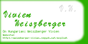 vivien weiszberger business card